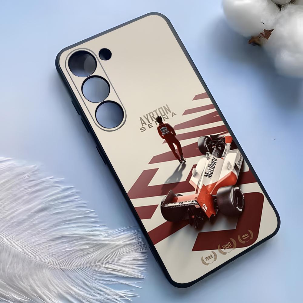 Ayrton Senna F1 Phone Case For Samsung S25 Ultra S24 S23 S22 S21 S20 Plus Fe Galaxy A54 A53 A34 A25 Silicone Cover