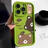 Cartoon Cute Bear Phone Case For iPhone 16 Case iPhone 11 12 13 14 15 Pro Max XR XS X 7 8 15 16 Plus Candy Silicone Soft Cover