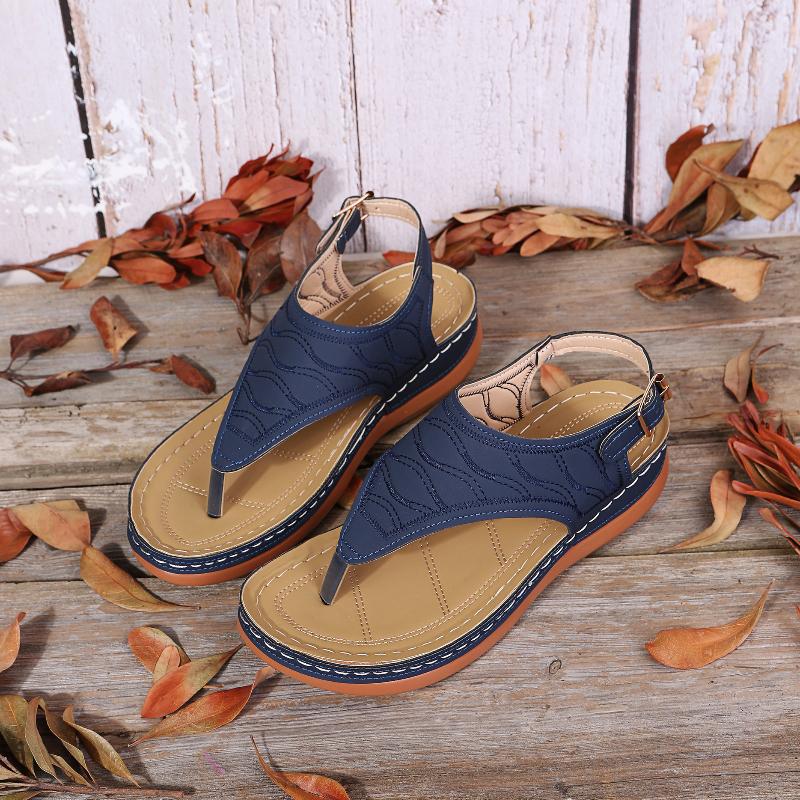 Women Casual Summer Beach Shoes Beach Roman Clip Toe Casual Sandals