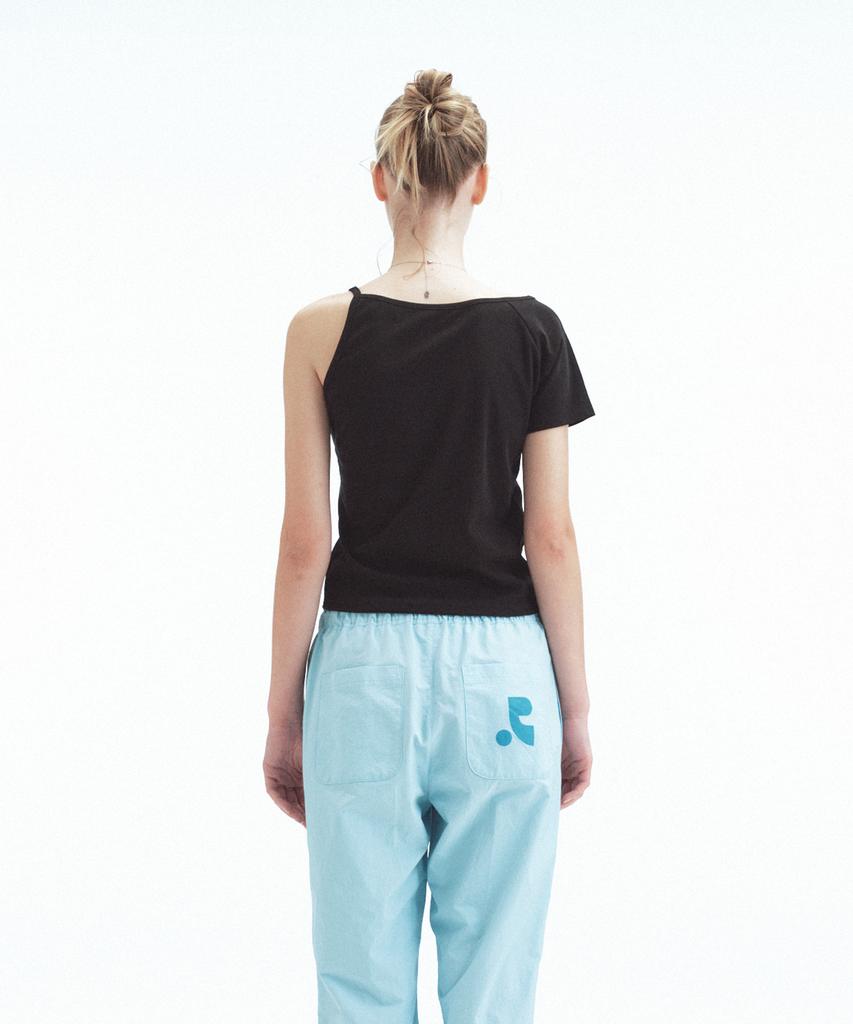 REST&RECREATION Unbalanced Knit Top - Black