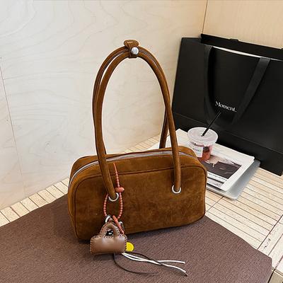 Retro Suede Square Bag Korean Style Brand, Design Pillow Bag New Niche Bost Bag Stylish Large-capacity Versatile Underarm Bags