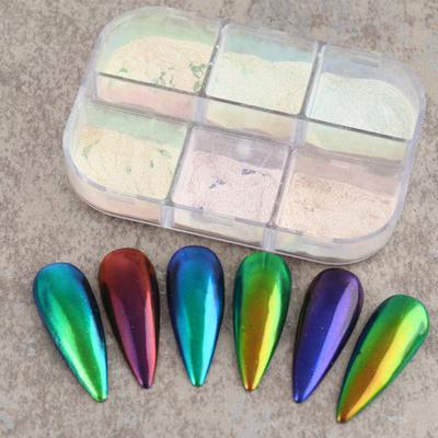 Nail Mirror Powder Shiny Ice Penetration Lightweight Sparkly Aurora Nail Glitter Powders