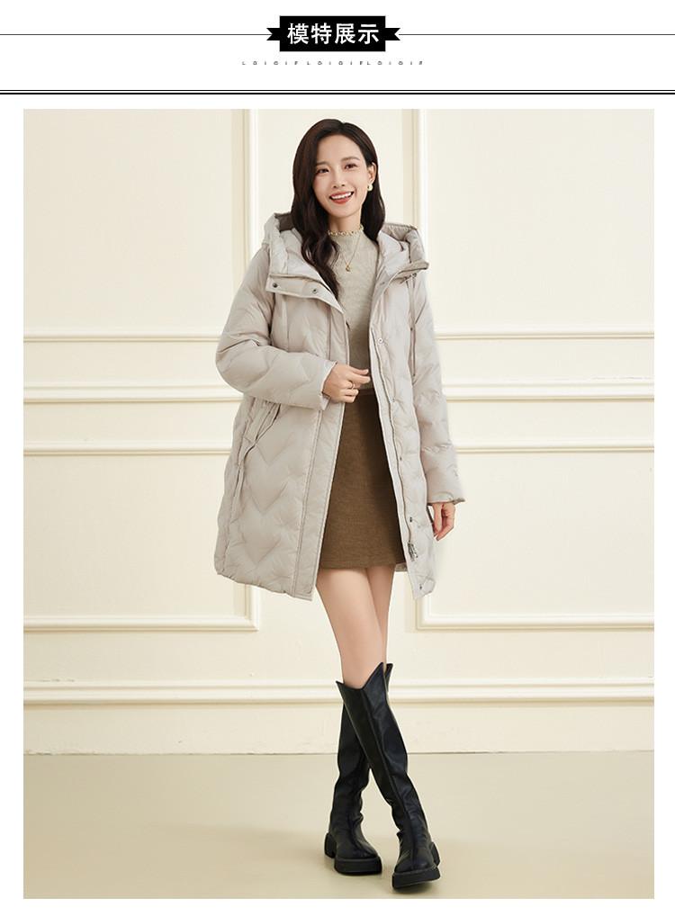 [Down Jacket] Autumn and Winter Thick 90 Duck Down Medium to Long Women's Coat