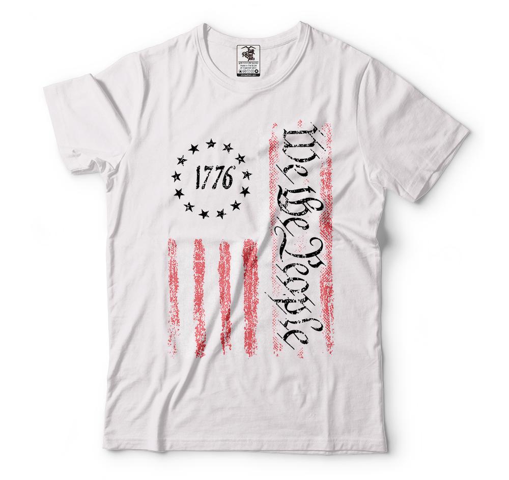 Patriotic T Shirtswe the People Flag Shirt Vintage USA Flag 1776 US Flag Tees