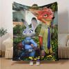 1 шт., Ковдра з персонажами мультфільму «Зверополіс» Нік Лис і Джуді Хопс Плюшеві іграшки