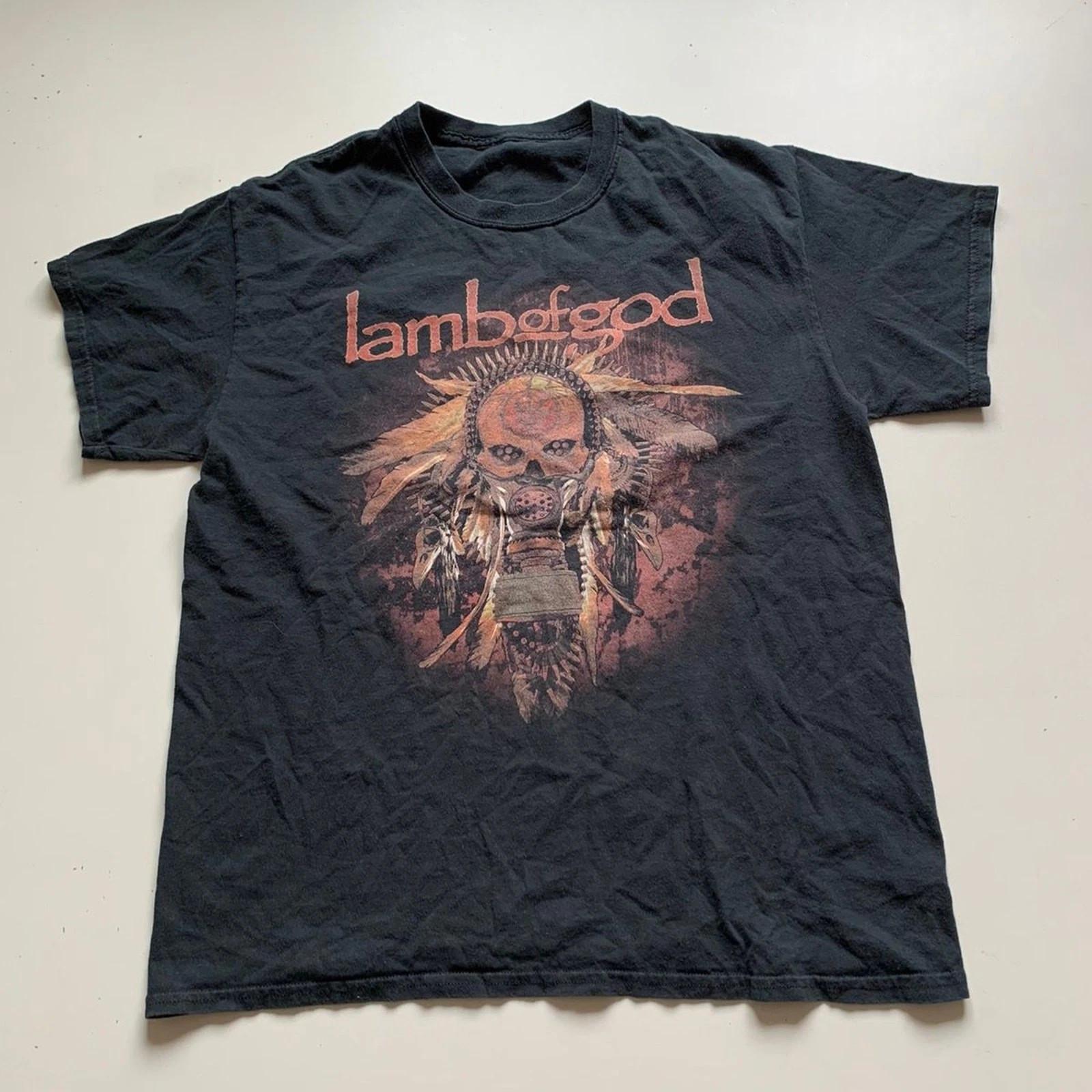 Vintage Lamb Of God band Short Sleeve Black Color Size S to 234XL SA493 XXXL