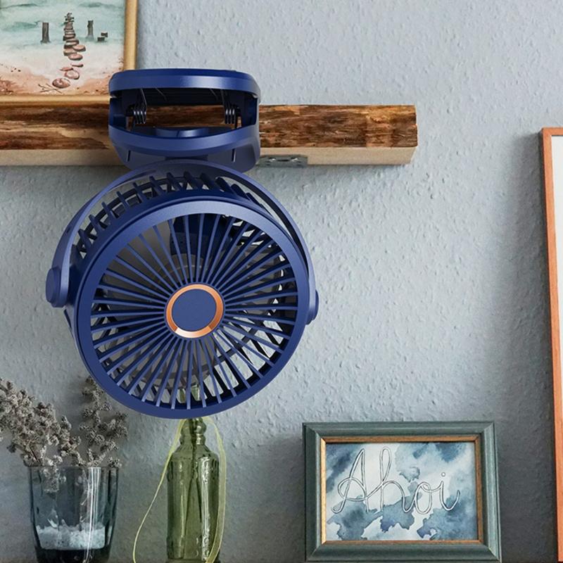 Clip On Fan  Small USB Rechargeable 5000/10000mAh Desk Fan with Battery Operated for Bedroom Home Room Stroller