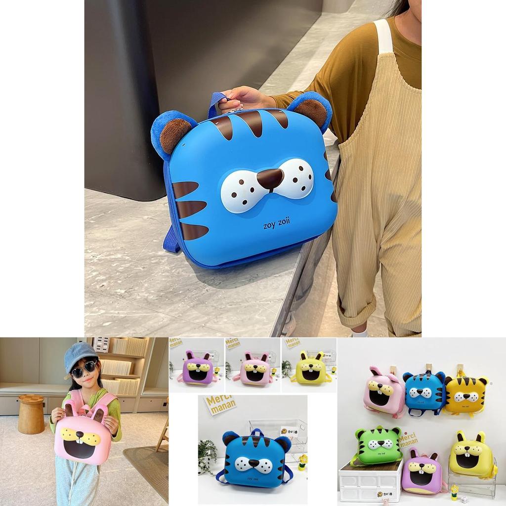 Adorable Cartoon Tiger Backpack For Kids Waterproof And Lightweight Nylon Bag