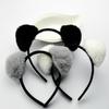 Plush Hair Hoops Cat Ears Headband for Women Girl Big Hair Ball Headband Tiara Party Hairband Hair Accessories Panda Ear
