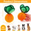 2 Pcs Dog Chew Toys Portable Interactive Treat Dispensing Ball with Squeaker Puppy Dental Care Toys Pet Supplies for Training