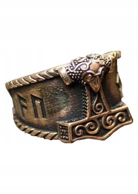 Viking Signet Ring Thor' Hammer Mjolnir 147