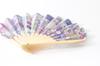 DDintex FLORET LONDON Small 2 X 21cm Liberty Print Shell-shaped Fan, Susanna, Lavender, [Uses Fabric]