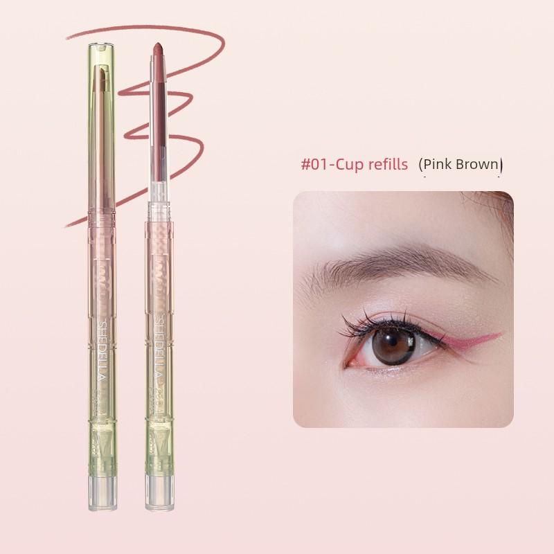 SHEDELLA Eyeliner Waterproof Long-Lasting Smudge-Free Eye Shadow Pen Student Novice Pink Purple Green 2 Pieces