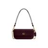 Brook Flap 25 Metall-Logo Kettenriemen Verschluss Leder Schultertasche Mittel Merlot Damen Schultertasche CAN90-B4MER