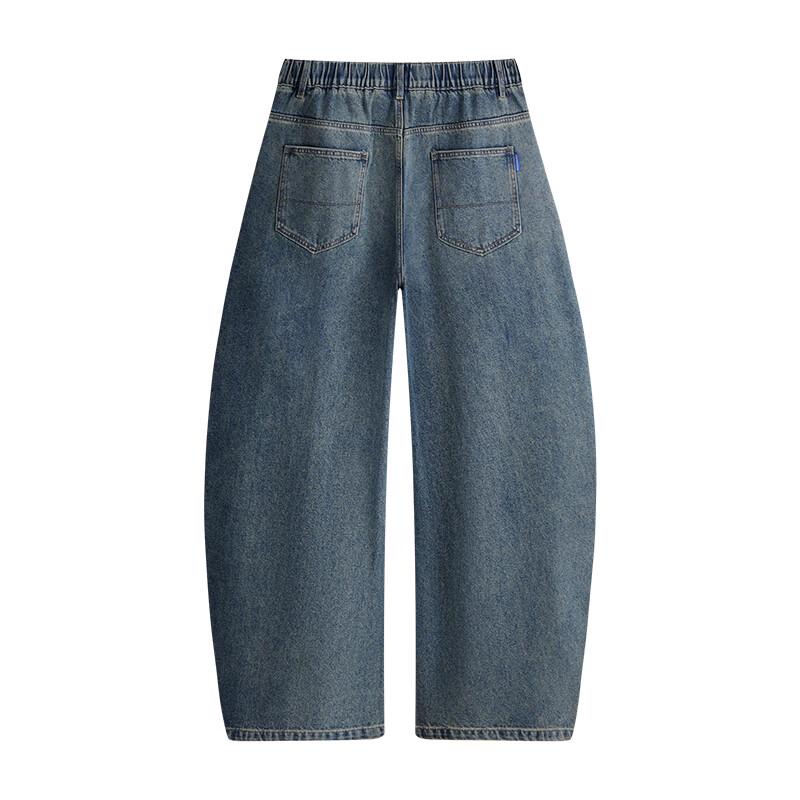 NVG.YOUNG Men's Loose Fit Curved Denim Jeans