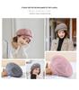Women's Autumn/Winter Houndstooth Beret - Retro British Style