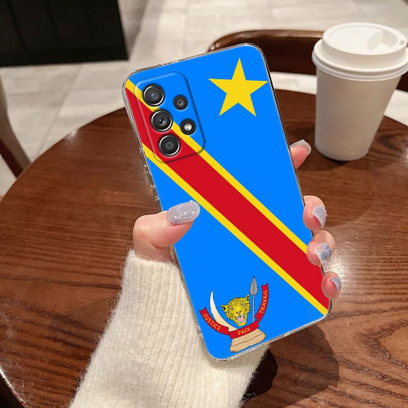 Congo Democratic Republic Flag Phone Case For Samsung Galaxy A56 A57 A37 A55 A54 A36 A35 A26 A25 A16 A17 A07 A52 A73 A21s Cover