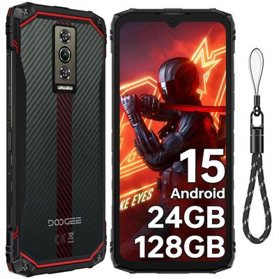DOOGEE Blade10 Energy Odolný Smartphone Android 15, 24GB+128GB/2TB, 90Hz 6.56" HD+ Displej, 6150mAh, 16MP+8MP, 3 Sloty pro Karty/NFC/IP68/IP69K/OTG/FACE ID