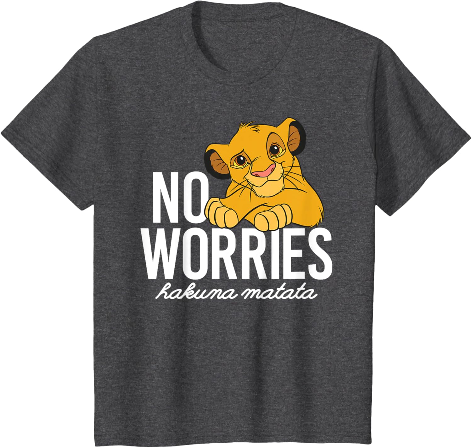 Hot Fashion Casual Disney Lion King Classic No Worries Simba T-Shirt S-4XL Summer M