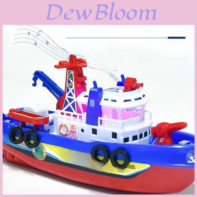 Electric Fire Rescue Boat Toy With Music Lights For Kids Development And Interactive Play