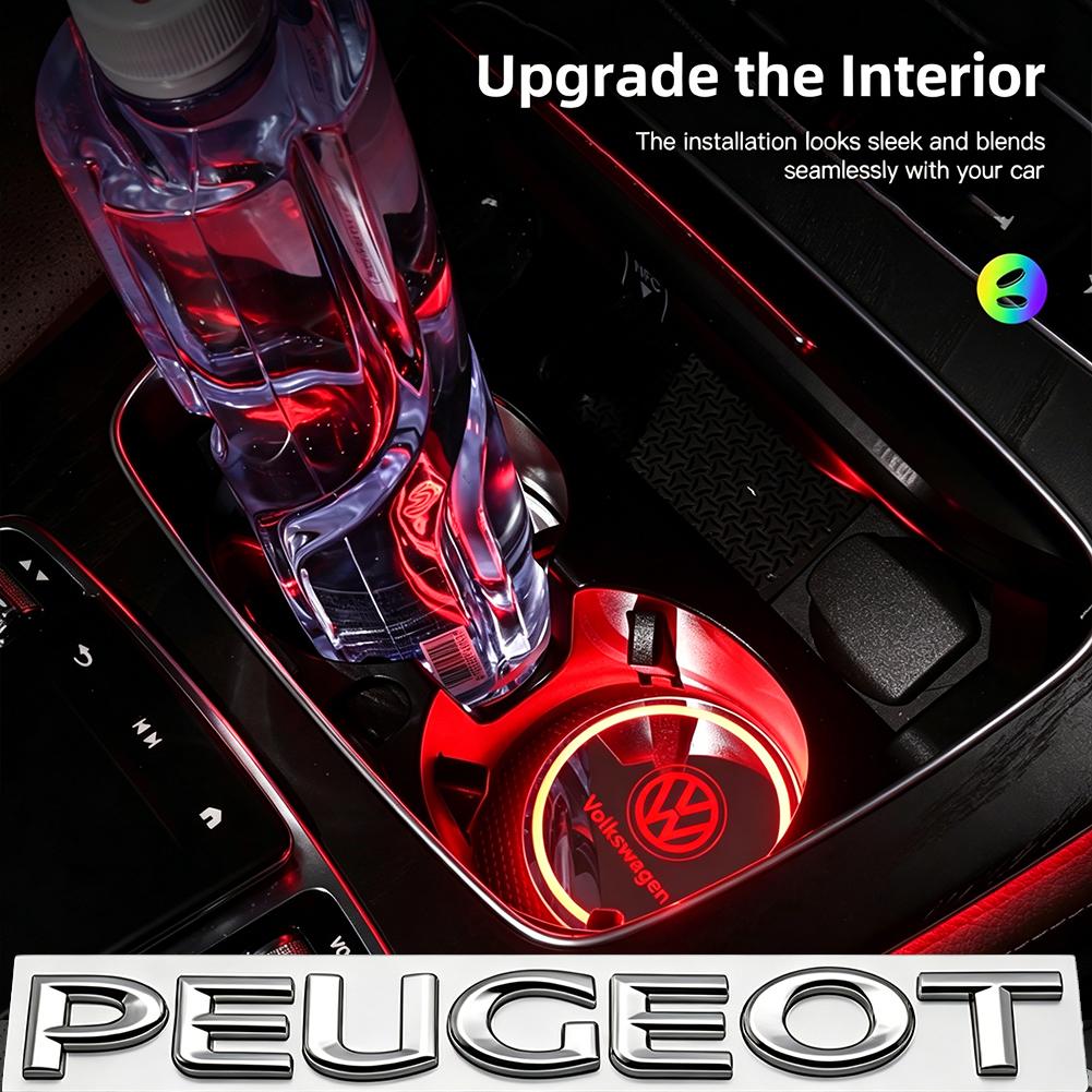 Valve Stems Caps New 7 Color LED Car Cup Holder Light Luminous Coaster Water Cup Pad For VW Volkswagen Polo Jetta Golf Beetle CC