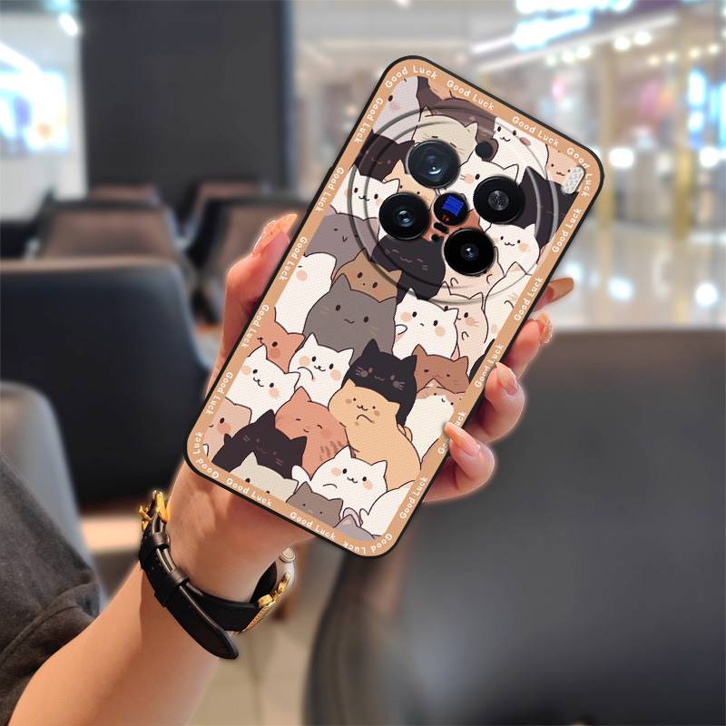 Back Cover Waterproof Phone Case For VIVO X200 Pro Full Wrap Protective Cute Fashion Design Cover Anti-dust Durable TPU