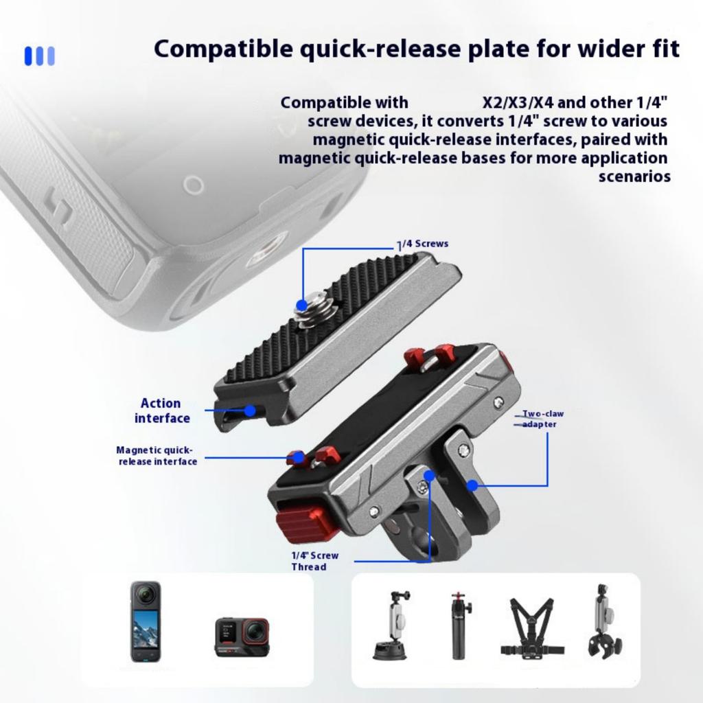 Quick Installation Camera Mount Bracket Expansion Adapter for X4 Accessories Action Camera Cold Shoe Adjustable