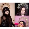 DIY Material Headband Lolita Halo Headbands Bridal Gothic Double Layer Crown