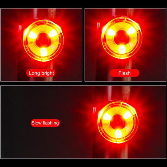 Bike Tail Light 3 Models Waterproof LED Cycling Bicycle Rear Warning Lamp