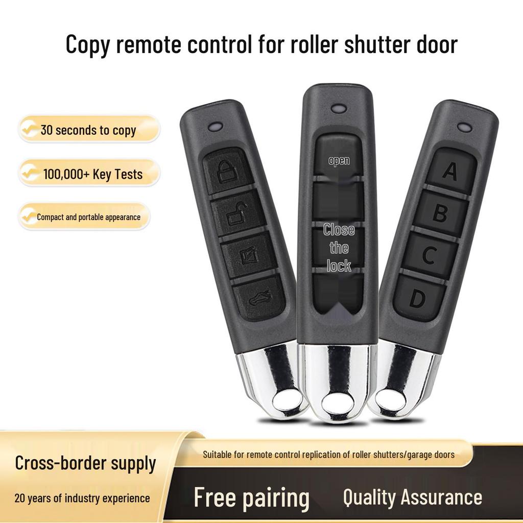 433MHz/315MHz Universal Wireless Remote Control for Garage, Roller Shutter, and Electric Vehicle Doors.