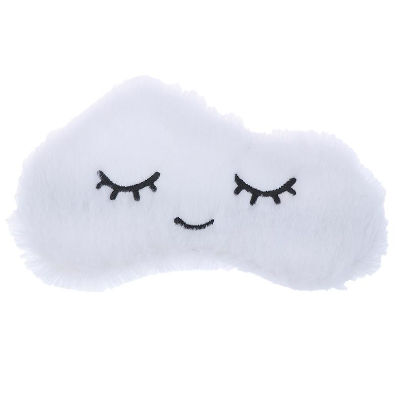 Cute Eye Mask Plush Eye Cover Sleeping Mask Kids Sleeping Mask Eyepatch Cartoon Travel Rest Eye Band Blindfold Sleep Aid Eyemask