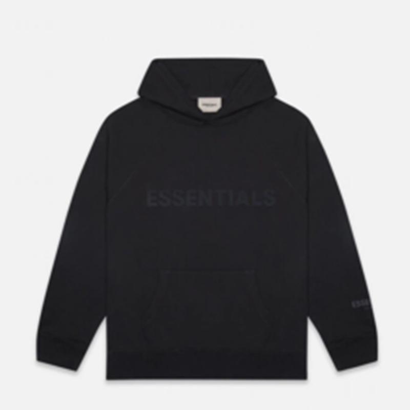 ESSENTIALS 2020SS Fleece Lined Hooded Sweatshirt with Screen Print Design US-M