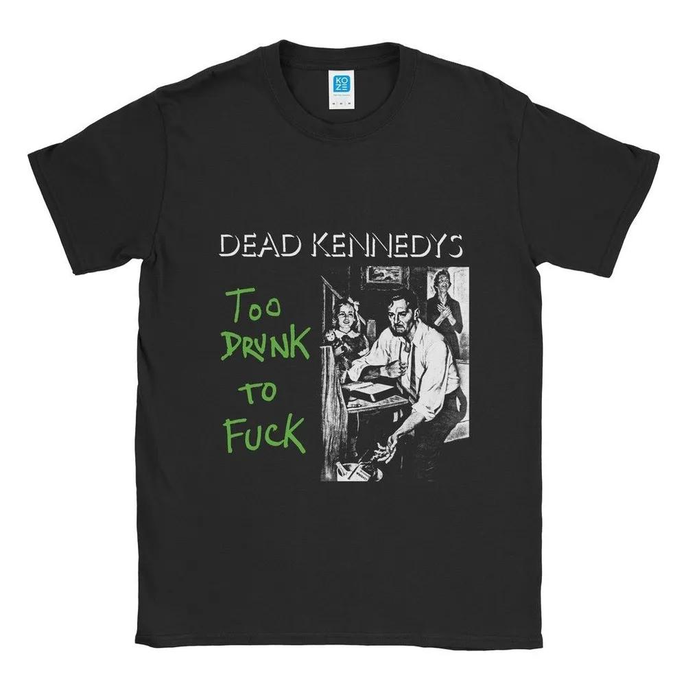 Unisex Short Sleeve Crew Neck Cotton T Shirt Dead Kennedys To Drunk M