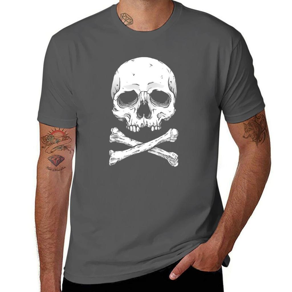 Skull and Bones TShirt Simple Print Design TShirt