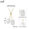 EFFIE QUEEN Fashion Baroque Pearl Pendant Necklace 925 Sterling Silver Box Chain with Pearls Choker Jewelry Birthday Gift GPN14