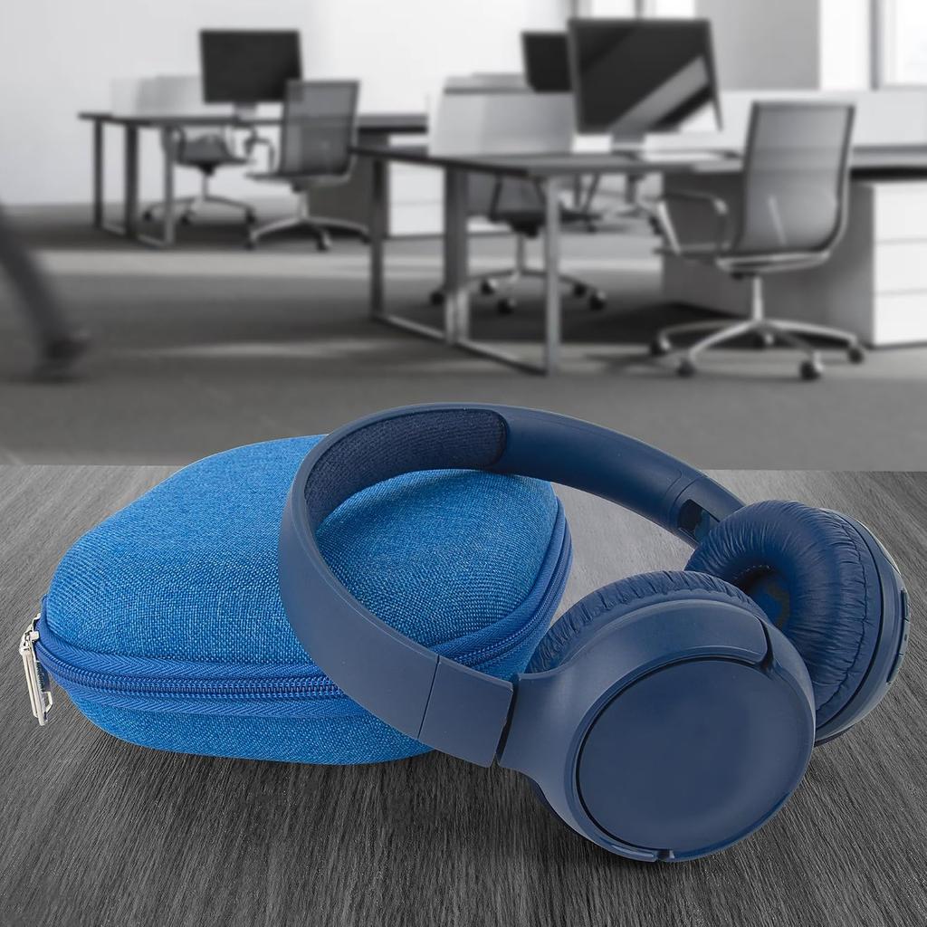Hard Headphone Case Compatible with Skullcandy Riff Wireless, Riff On-Ear Travel Carrying Bag for Lowrider(Dark Blue