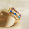 S925 Sterling Silver December Birthstone Marquise Ring - Women's European & American Style Fashion Index Finger Ring