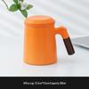 Ceramic Tea Brewing Mug with Wooden Handle, Lid, and Filter - Large Capacity Office Souvenir Cup