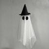 Hanging Spirit Figure Set for Halloween, 3 Fabric Draped Seasonal Accents for Living Room Porch Doorway and Themed Party Display Use