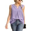 Women's Fashion Casual Summer Spring Solid Color Print Sleeveless V-Neck Blouses & Shirts