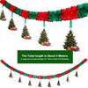 Three-dimensional Hollow Christmas Banner Paper Flowers Creative Design Christmas Decoration Ceiling Layout Honeycomb Paper