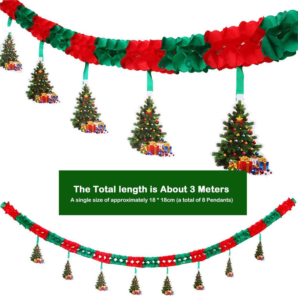 

Сотовая бумага Рождественская гирлянда Бумажные цветы Рождественский декор Рождественское украшение Подарочное украшение Type F