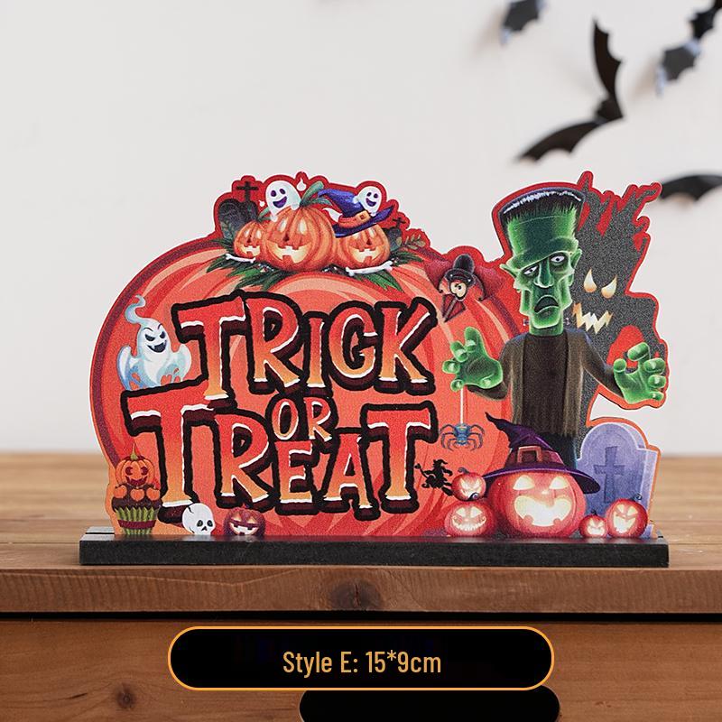 Halloween Cartoon Pumpkin Desktop Ornaments: Creative Decorations for Festive Scenes and Photo Props