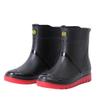 New medium tube rain shoes men's rain boots non-slip waterproof shoes outdoor water boots warm short rubber shoes fashion