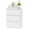 Chest of Drawers with 3 Drawers, Modern Storage Furniture for the Bedroom, White