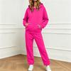 Women's Sweatsuit - Loose Fit Hoodie and Straight Leg Sweatpants Set for Casual Everyday Wear