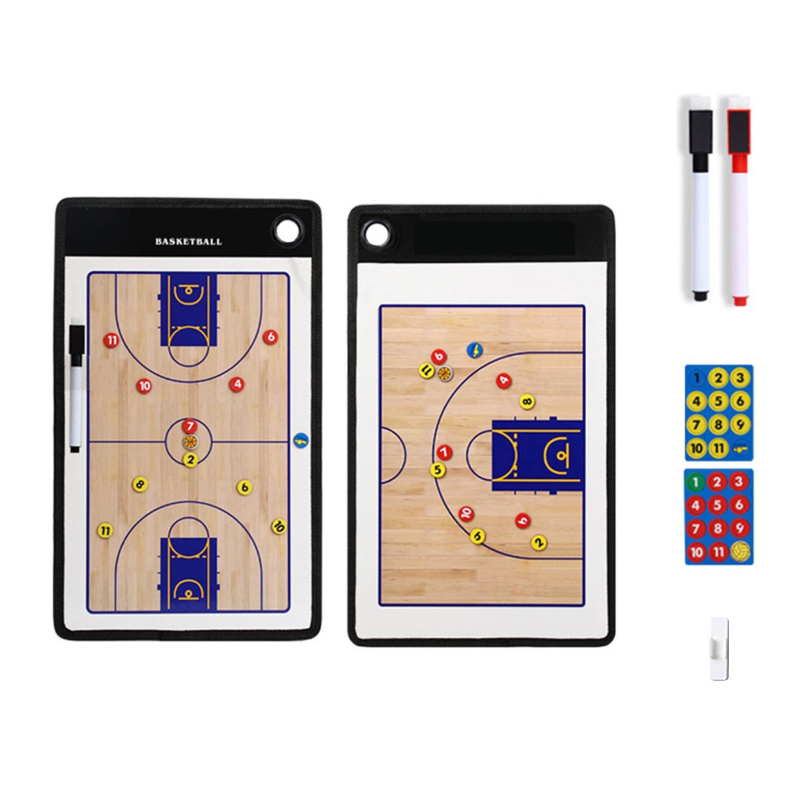 

Футбольная тренерская доска Баскетбол Сухая стираемая тактическая доска Магнитная баскетбольная тренерская стратегическая доска с набором маркеров B