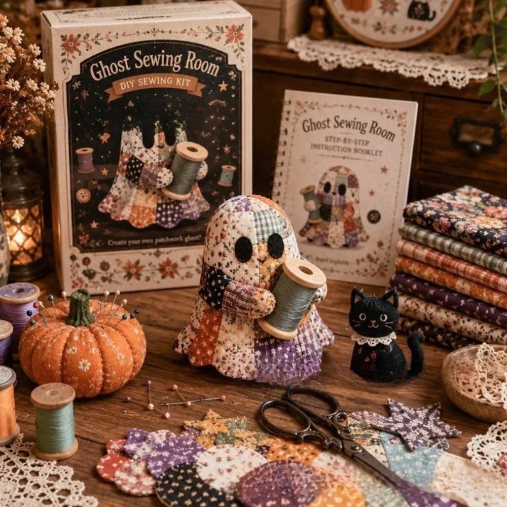 Complete Sewing Supplies Halloween DIY Sewing Kit Handmade Fabric Craft Set For Craft Lovers