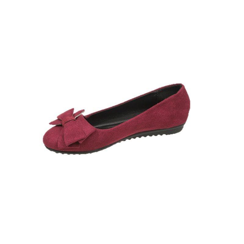 Pantofi de damă ușori cu talpă moale, tip bob de fasole, cu fundă, confortabili și antiderapanți