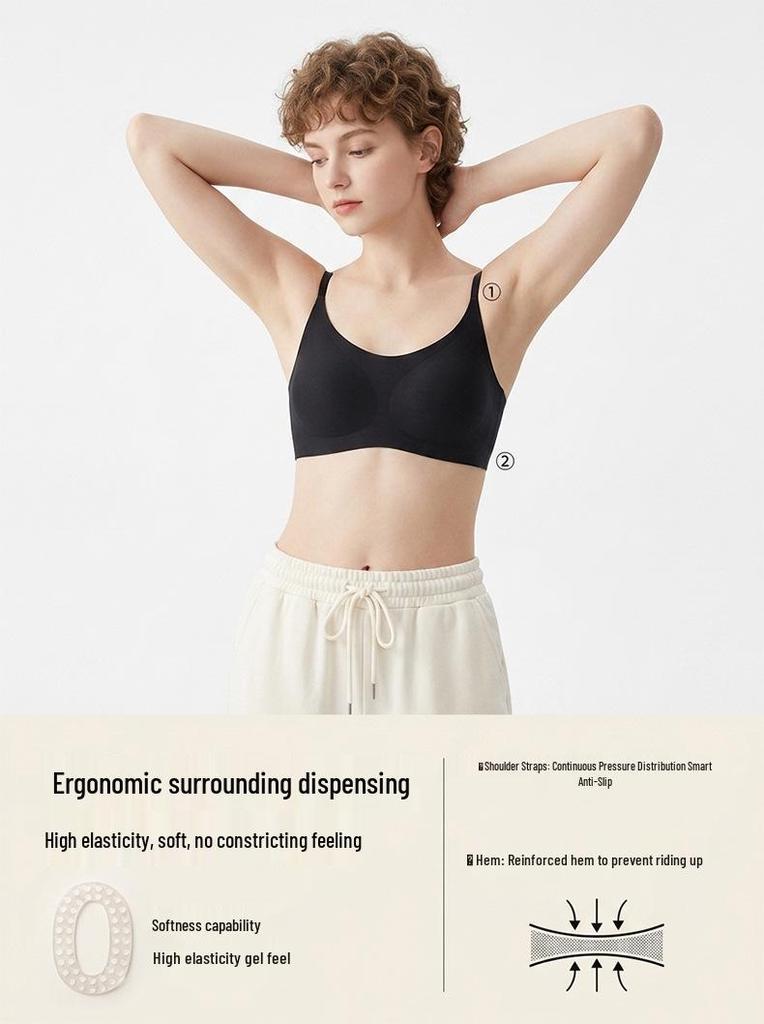Seamless Wireless Comfort Full Cup Women's Bra with Fixed Cups